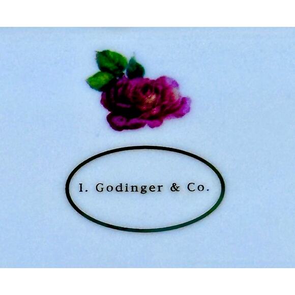 Vintage Bread Tray Server Rose I Godinger with Handles - Picture 10 of 10